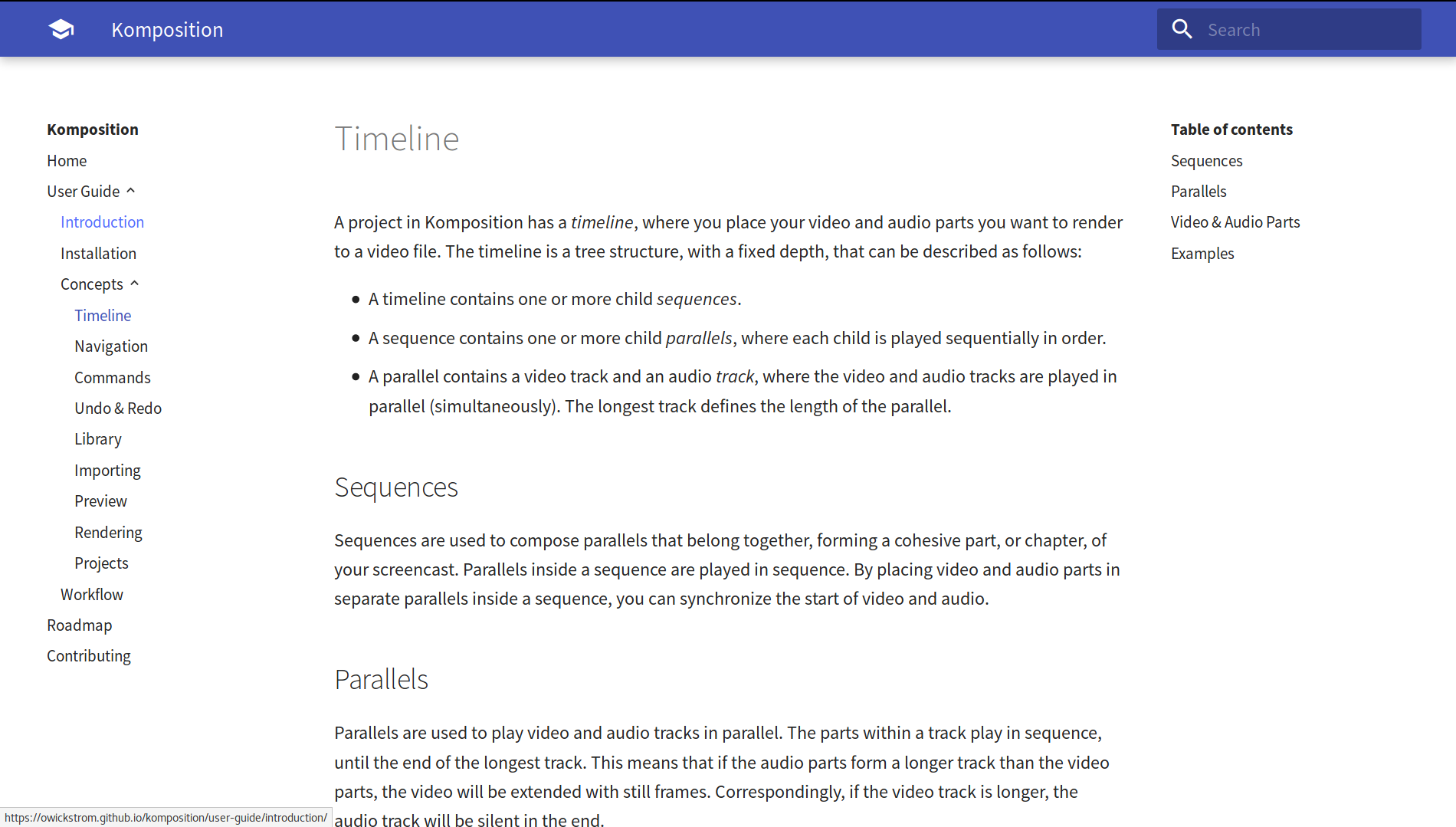 Komposition documentation